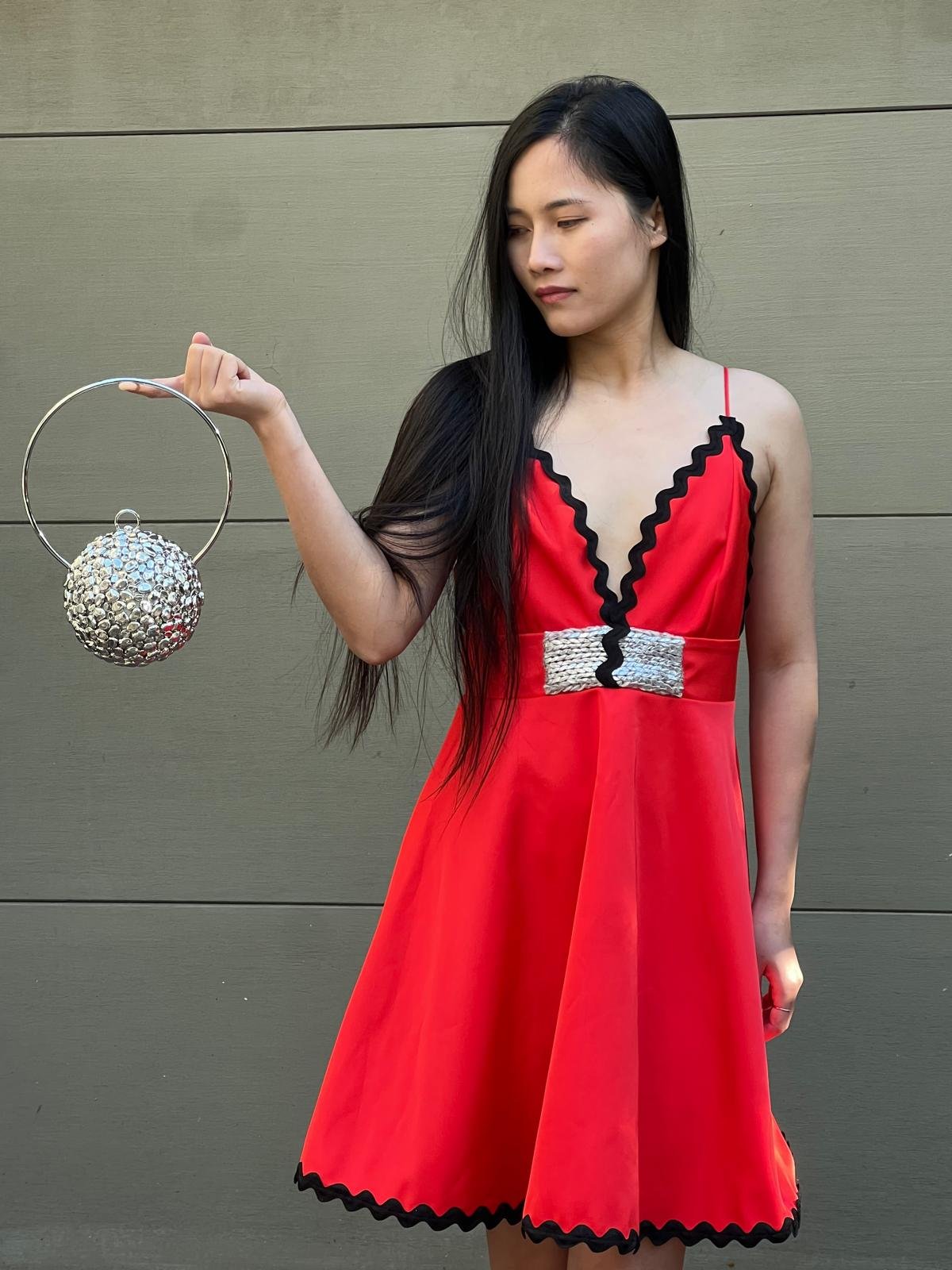 Crimson Velvet Blazer Dress